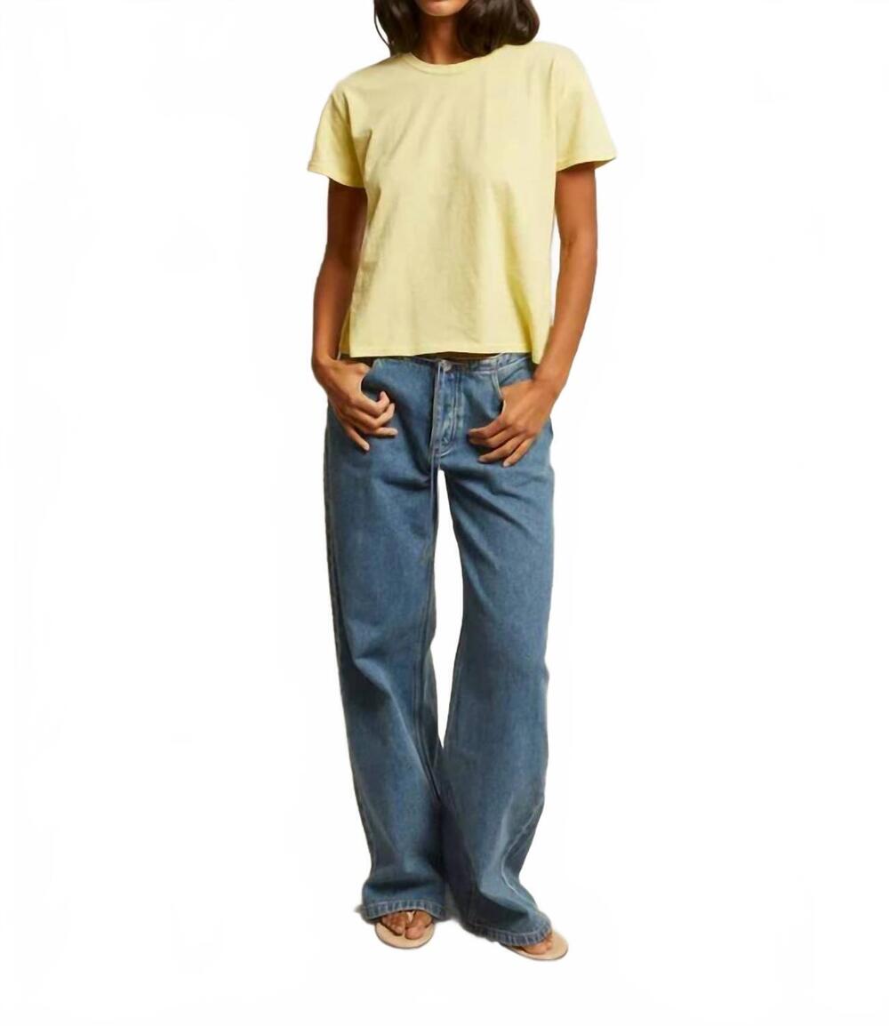 NEW PERFECTWHITETEE harley crew neck tee in banana